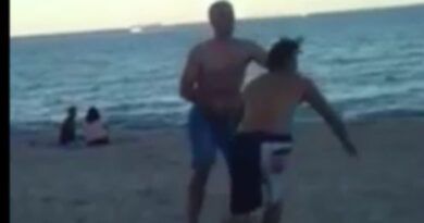 Young Guy Tries To Harass Old Man And His Family At The Beach – Ends Up With His Head In The Sand (Video)