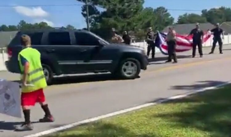 Video: Angry Transgender Drives Through A Conservative Parade Sending Cops And People Running – Ignored By The MSM