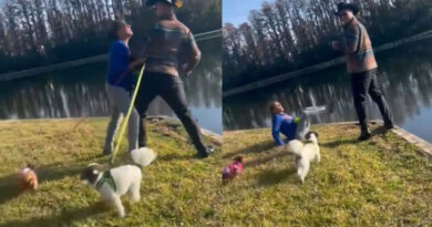 Video: Karen Goes Wild at the Lake, Tries to Push Alpha Male—The Outcome Is Priceless!