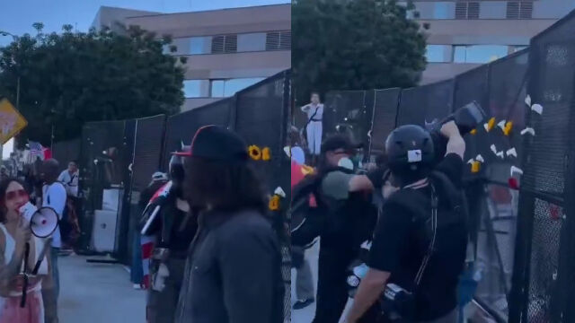 They Poured Gasoline on Him: Far-Left Mob Surrounds Pro-Trump Man Outside Federal Building — What Happens Next Is Pure Chaos (Video)