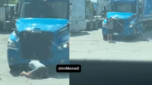 “This Is America?” Muslim Truck Driver Parks at Fuel Island to Pray, Blocks Everyone — American Driver Captures the Chaos (Video)
